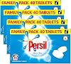 Persil Laundry Tablets Family Pack Gentle next to Skin Touch on Stains New Concentrated Formula for Effortless Laundry, Non-Bio 40 tablets, 20 Wash 1.2KG Pack of 4