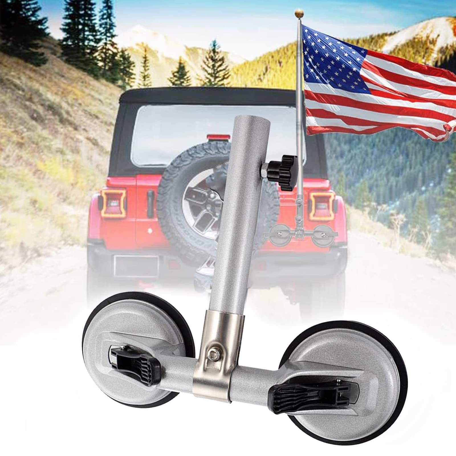 Support de mât de drapeau pour voiture ATV et maison sans perçage