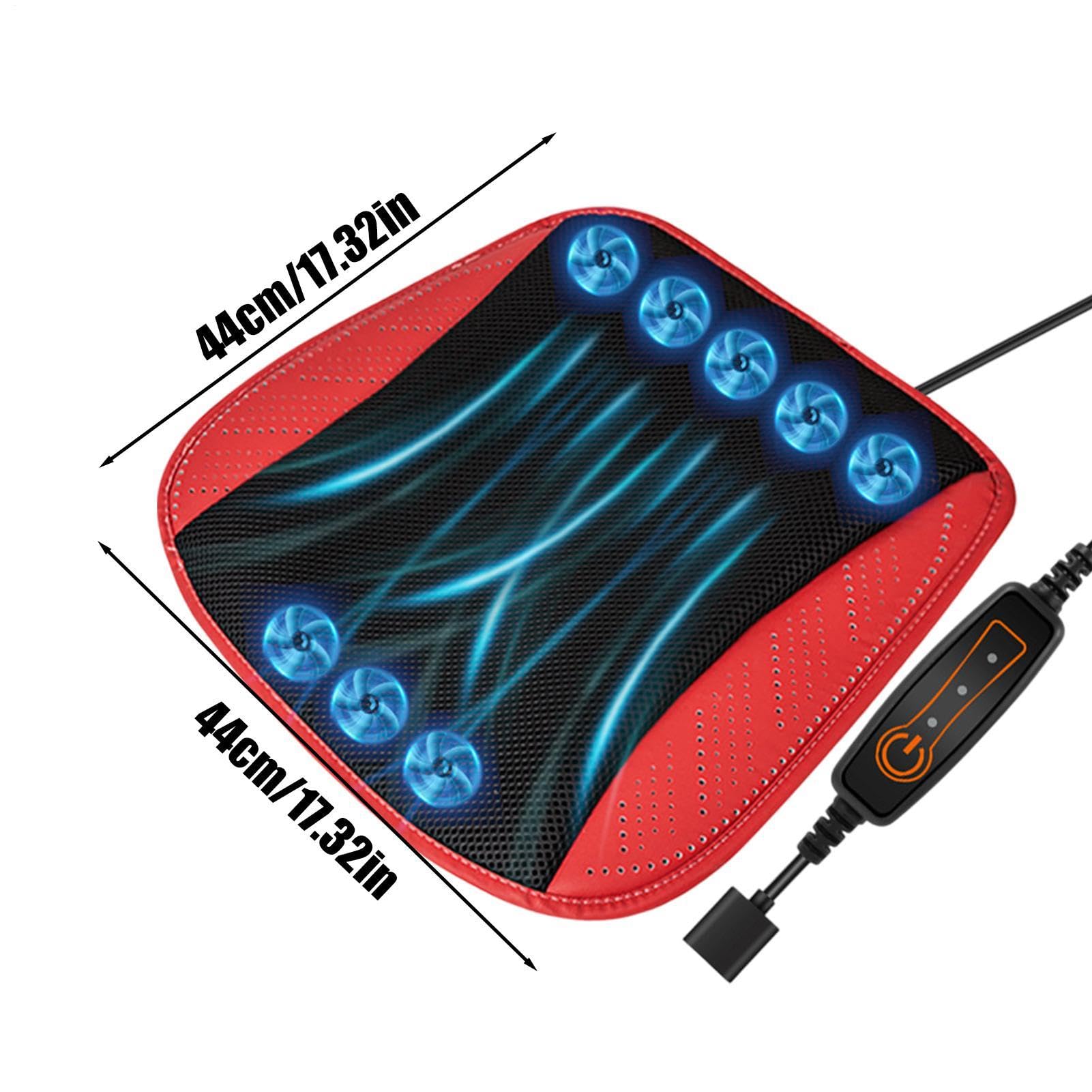 Refrigeratore per sedile auto, cuscino di ventilazione alimentato tramite USB, tappetino traspirante anti-sudore, imbottitura per il flusso d'aria a 3 marce, Comfort Driving Relief System