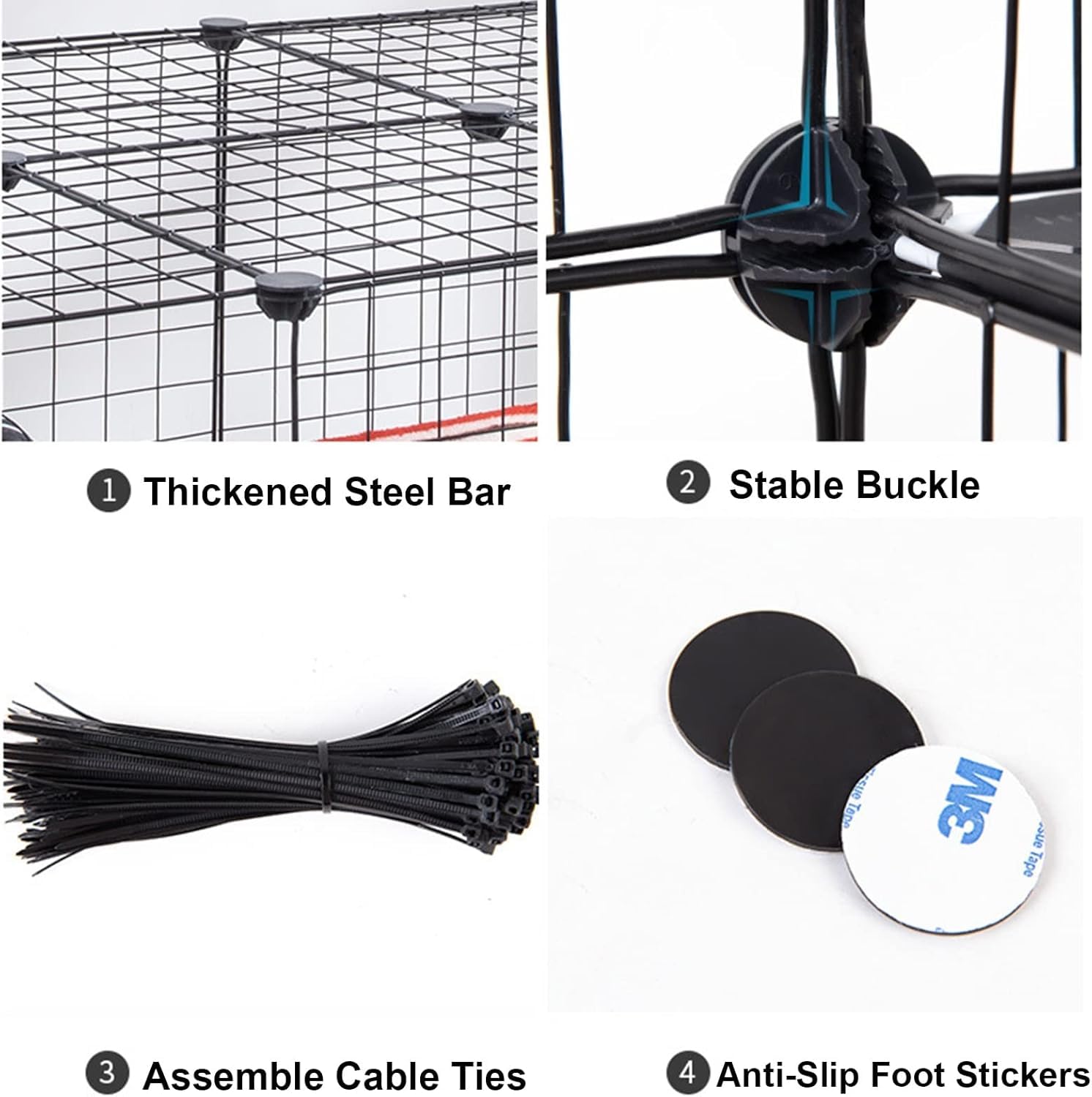 Gabbia for Animali Domestici: Grande, espandibile e in Metallo(111 * 75 * 109cm)