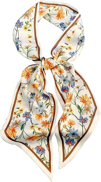 Hioyiwse Tête écharpe cheveux cou écharpes pour les femmes sac de chasse écharphes pour sacs à main silky long mince satin headscarf mode