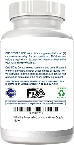 Miniatura 3 de Viking Liver Renew Icelandic - Fórmula de apoyo para la salud hepática - Mezcla integral de hongos con hongos Cordyceps, Reishi, Shitake, melena de