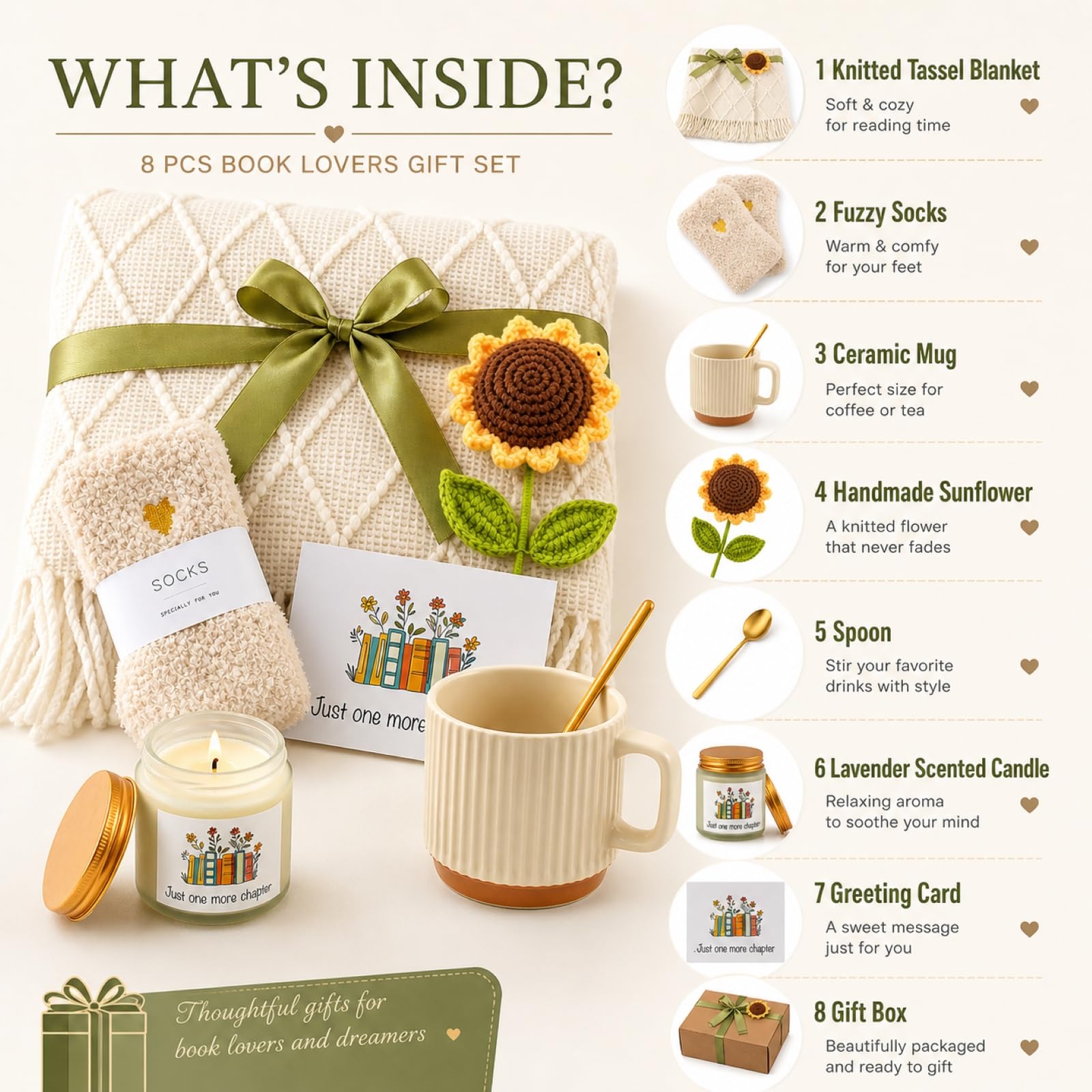 Book Lovers Gifts for Women, Bookish Gifts for Book Lovers Women, Gift for Readers Reading Accessories Gift for Reading Club Present for Bookworm Reader Librarian Birthday Teachers Self Care Gifts