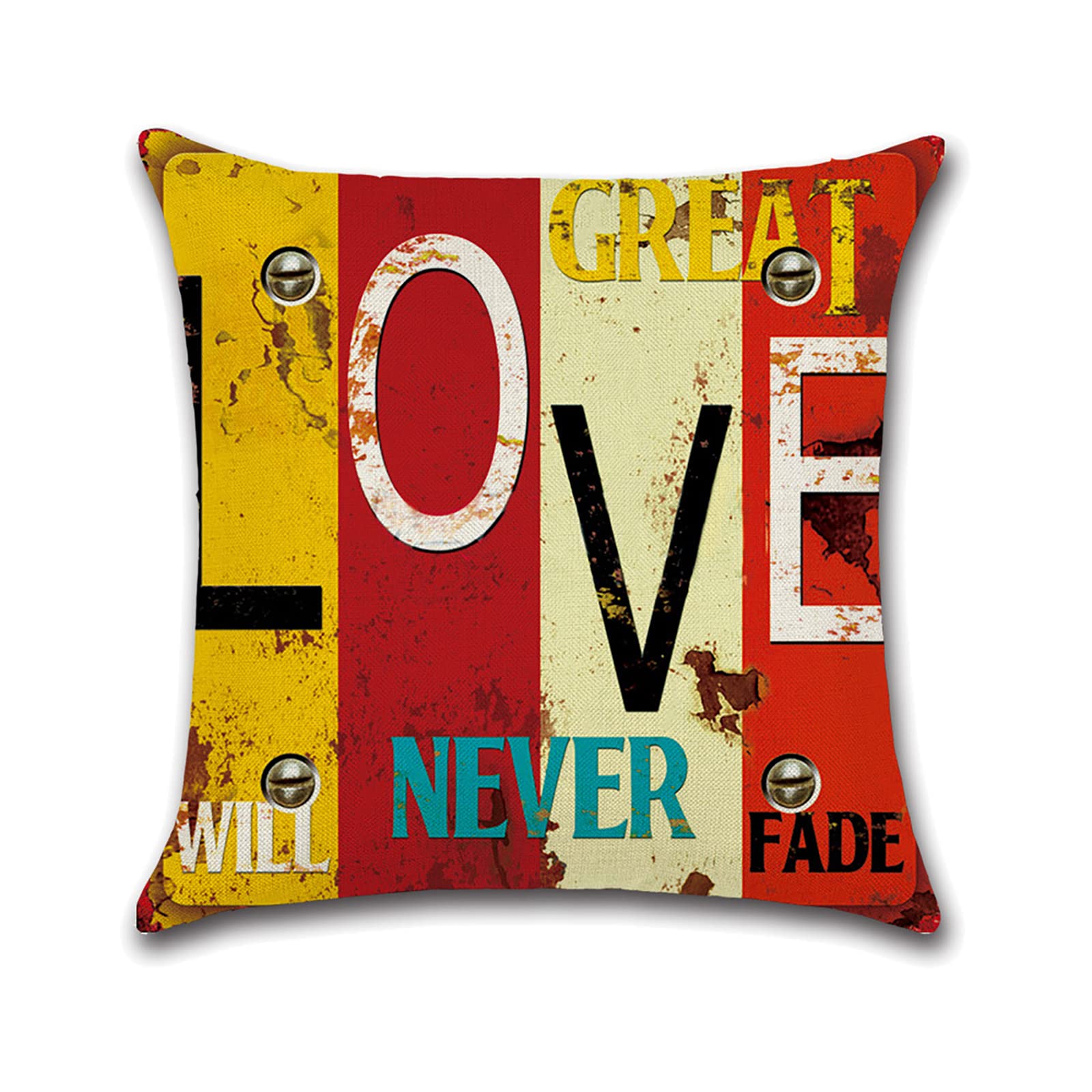 4 Housses De Coussin 40x40 Cm Motif Citron - Lin Polyester - Style Scandinave