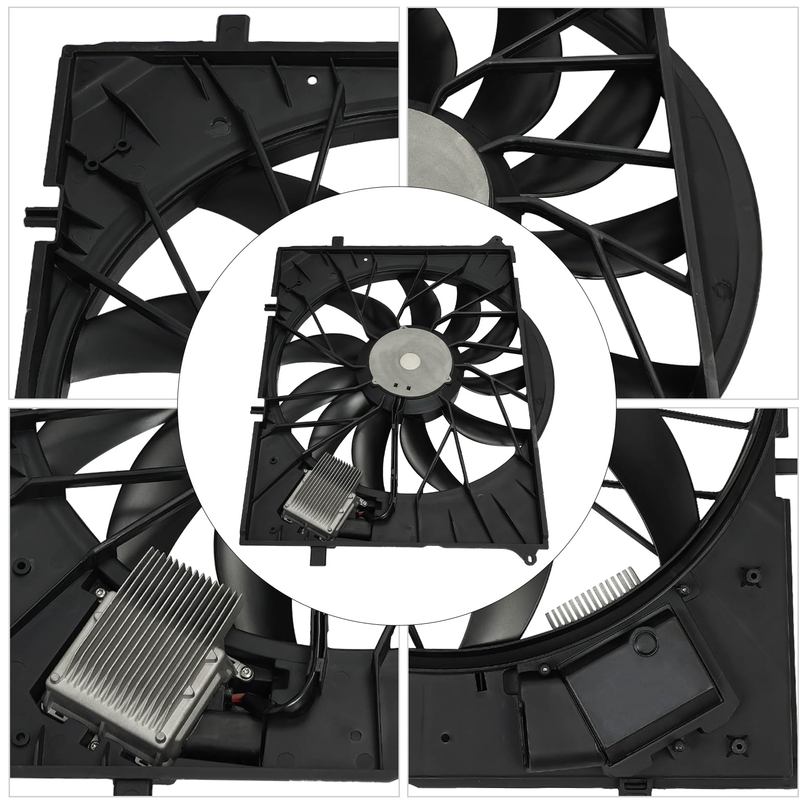 Ventola di raffreddamento del motore, 12 V, 4 poli, 11 pale, in nylon, ricambio diretto per Mercedes-Benz Classe S W220 S280 S320 S350 S400 SL R230 CLK C209 CLS C219 Classe E W211 S211 W 221