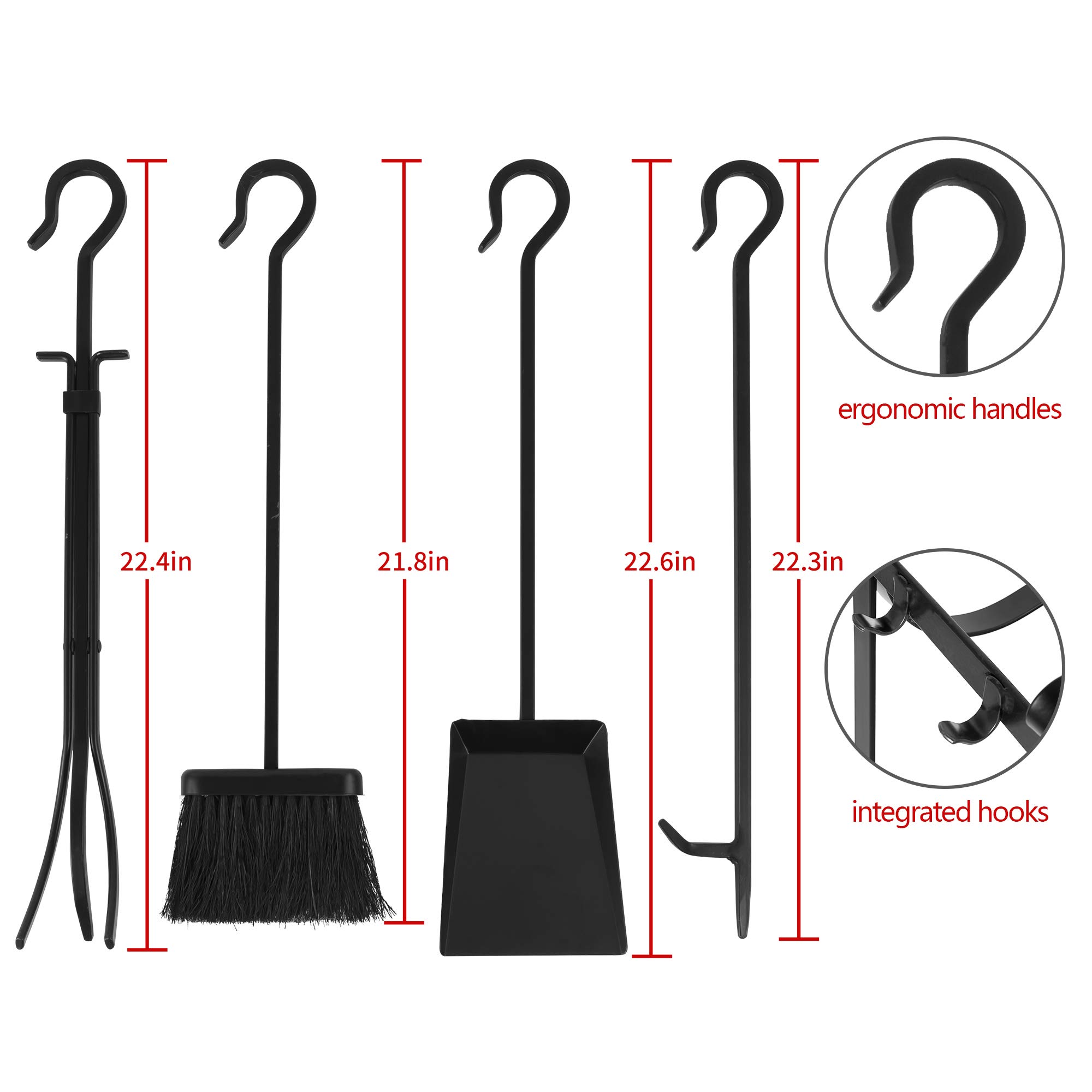 Amagabeli 31.6in Large Firewood Rack Fireplace Rack Indoor Bin Log