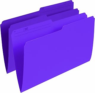 Pendaflex Colour File Folders, 1/2 Cut Tab, Letter, Violet, 100/Box