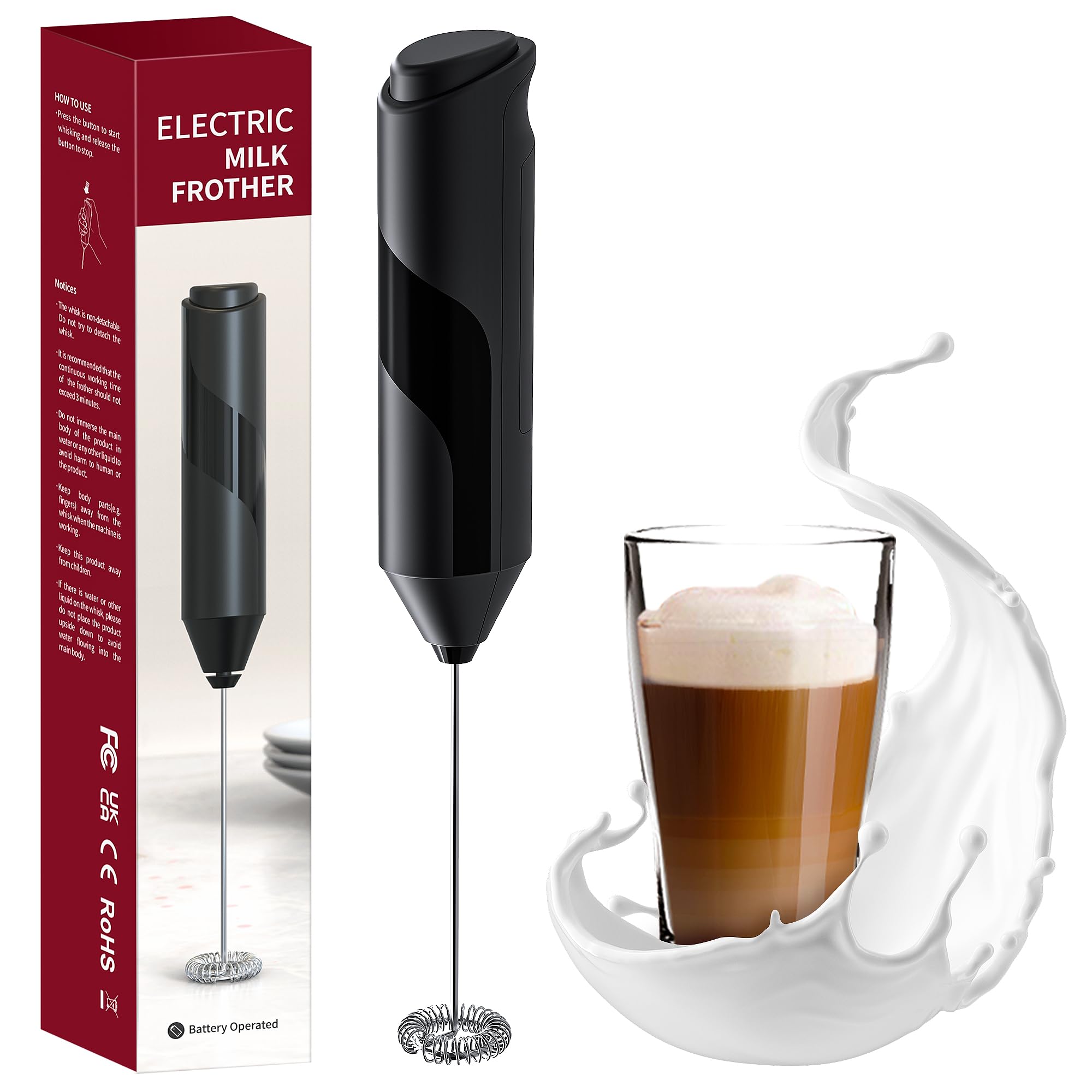 Amazon.com: EZBASICS Milk Frother Wand, Handheld Milk Frother