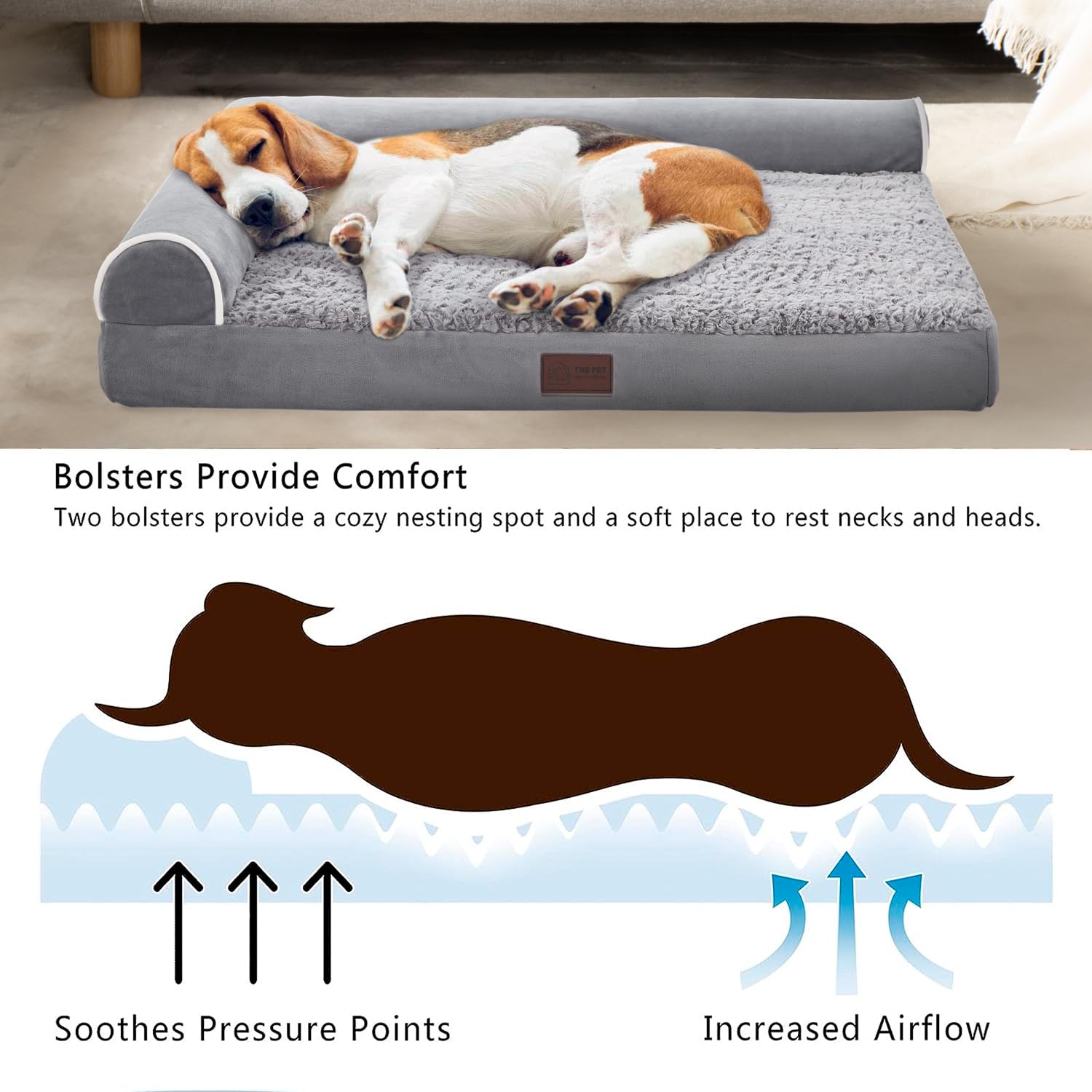 Snapklik.com : WESTERN HOME Large Orthopedic Dog Beds Sofa - Large ...