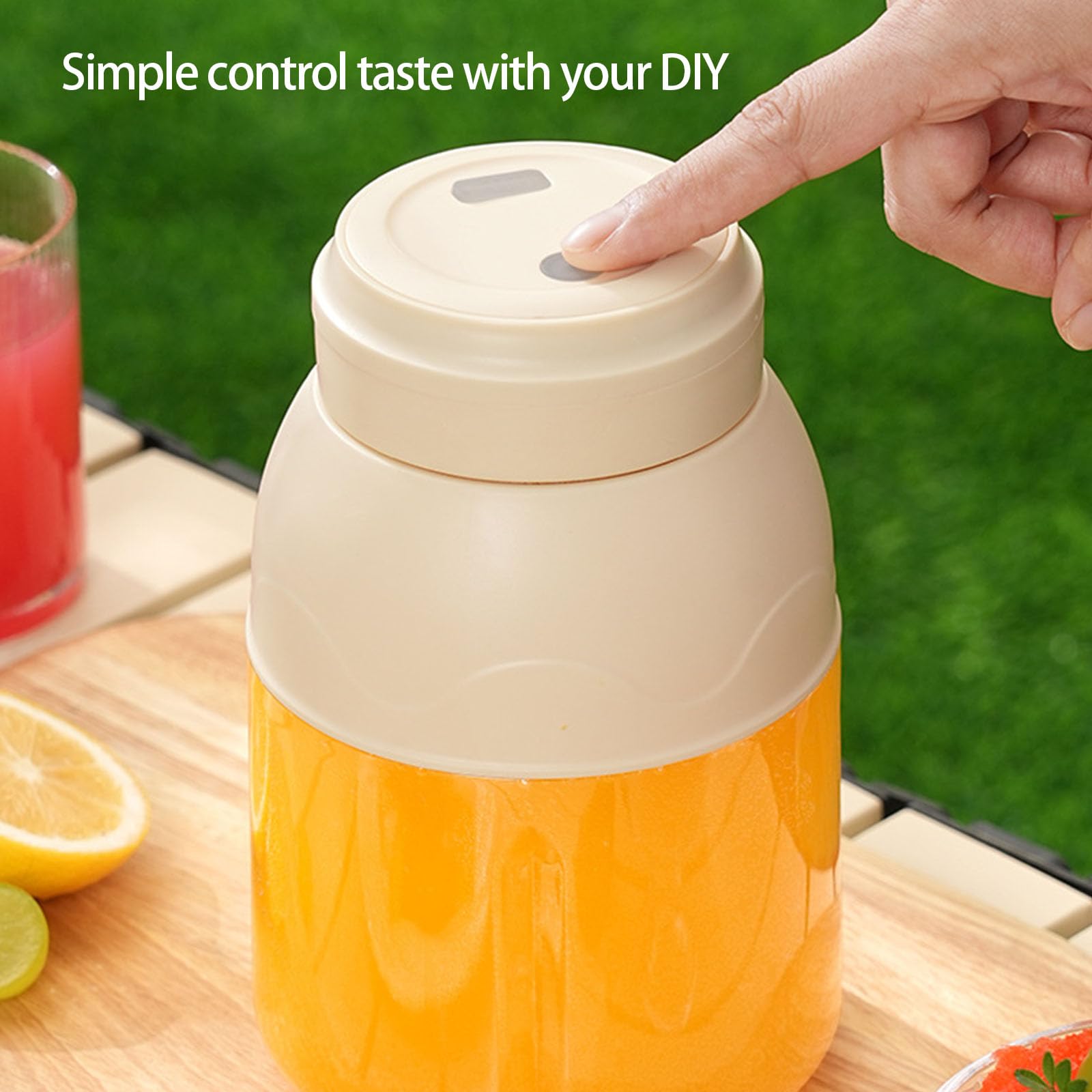 Exprimidor eléctrico portátil recargable inalámbrico de 800 ml para batidos, mezcla de alimentos, portátil