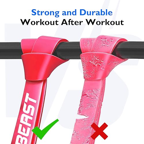 Miniatura 5 de FitBeast Resistance Bands Set, Pull Up Assist Bands for Strength Training, Powerlifting, Muscle Toning, Yoga, Mobility Exercises, Rehabilitation,