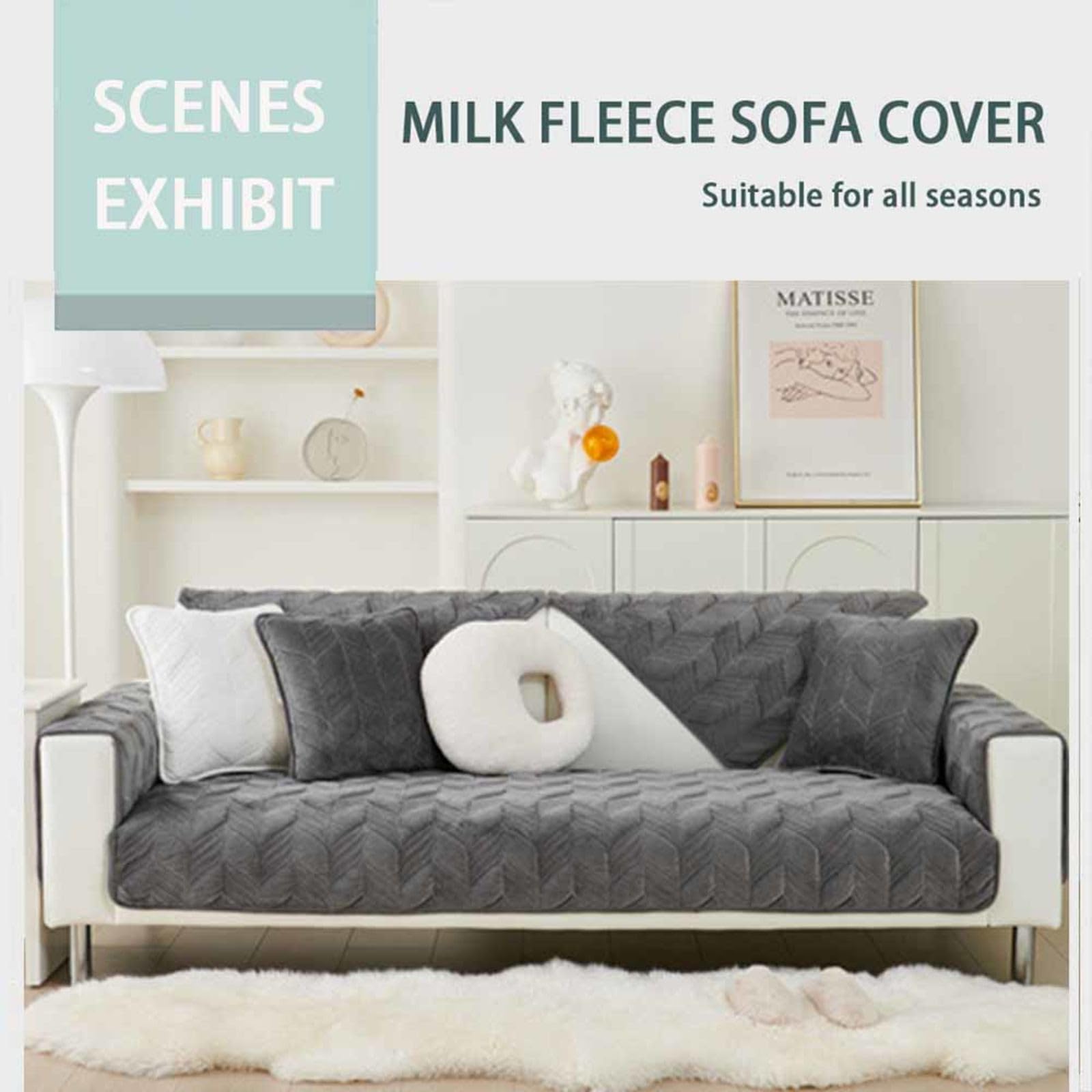 Sofabezug Antirutsch,Anti Slip Sofa Cushion,sofaschutz Wasserdicht L Form,sofaschutz Katze Sofaschoner,Couch Bezug Ecksofa Schmutzabweisend Sofaschutz Hund Kratzschutz Katze(A8,110x210cm)