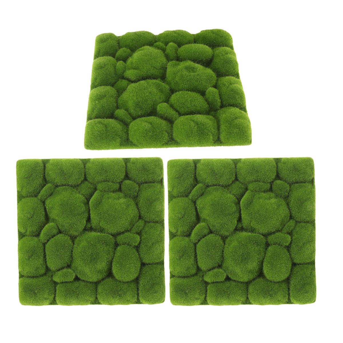 3 Stück Künstliche Moos Schaumstoffplatten 30x30cm Dekoratives Wandmoos Leichtes Kunstmoos für Selbstgemacht Wanddekoration Vielseitig für Innenbereich und Hochzeiten