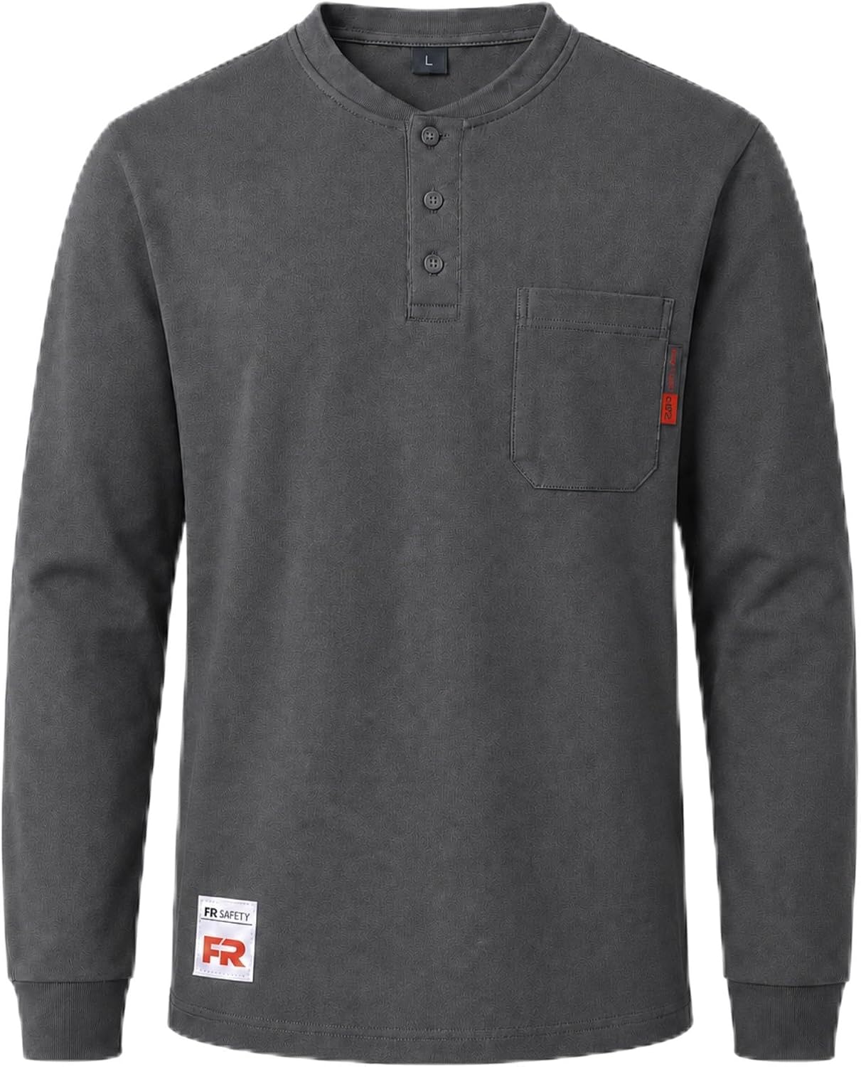 SKSAFETY FR Henley Shirts for Men, 6 oz Flame Resistant Welding Work Shirt
