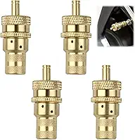 Deflator de pneu automático de 4 peças, kit de deflator de pneu de latão premium ajustável universal de 6-30 PSI, Jeep carro, caminhão, motocicleta e quadriciclos, deflacionadores de pneu de
