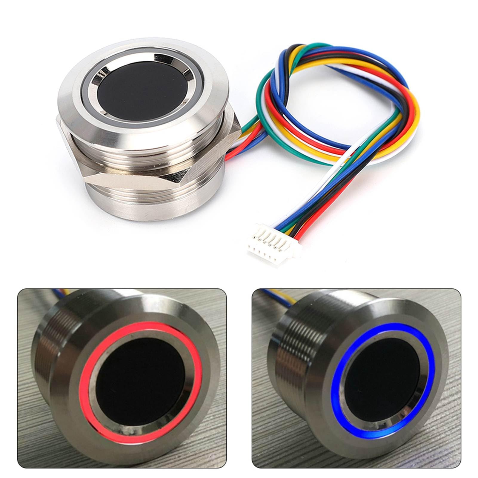 Tissting Lettore Impronte Digitali, Sensore Capacitivo Circolare R503 con Chip Integrato 192x192 Pixel, 2 Colori, Sistema Controllo Accessi per Casa Ufficio Aziende