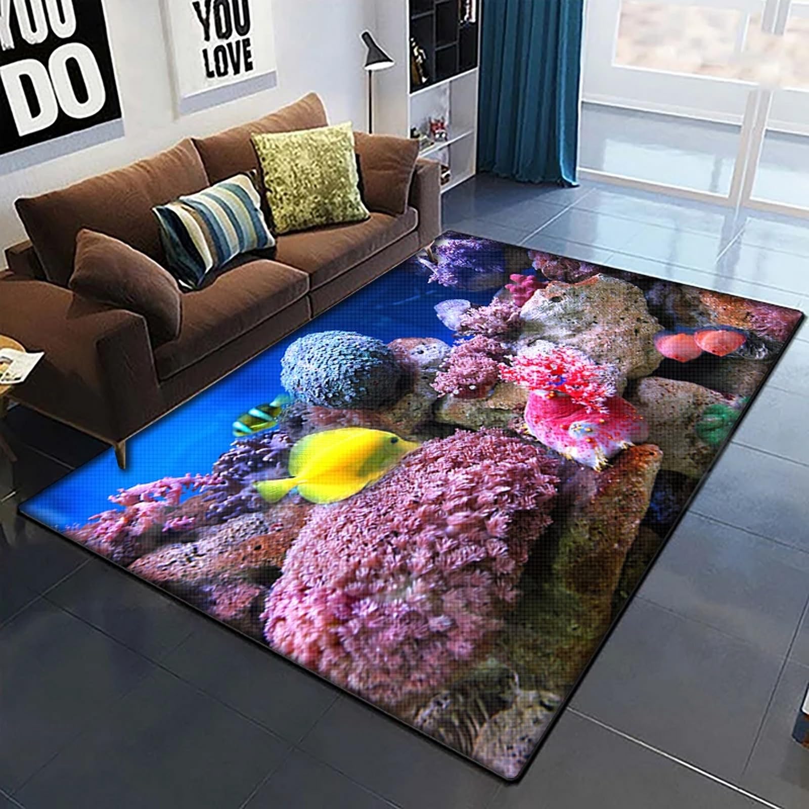 Tapis de salon nettoyage facile pour animaux domestiques 80x160cm