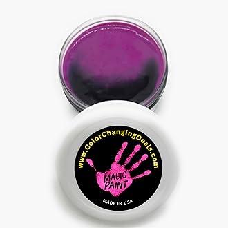 Universal Color Changing Magic Paint Activated by Body Heat Thermochromic Fabric Paint Temperature Reactive for Secret Messages DIY Color Changing T-Shirts Shoes Arts Crafts Science Experiments (Black