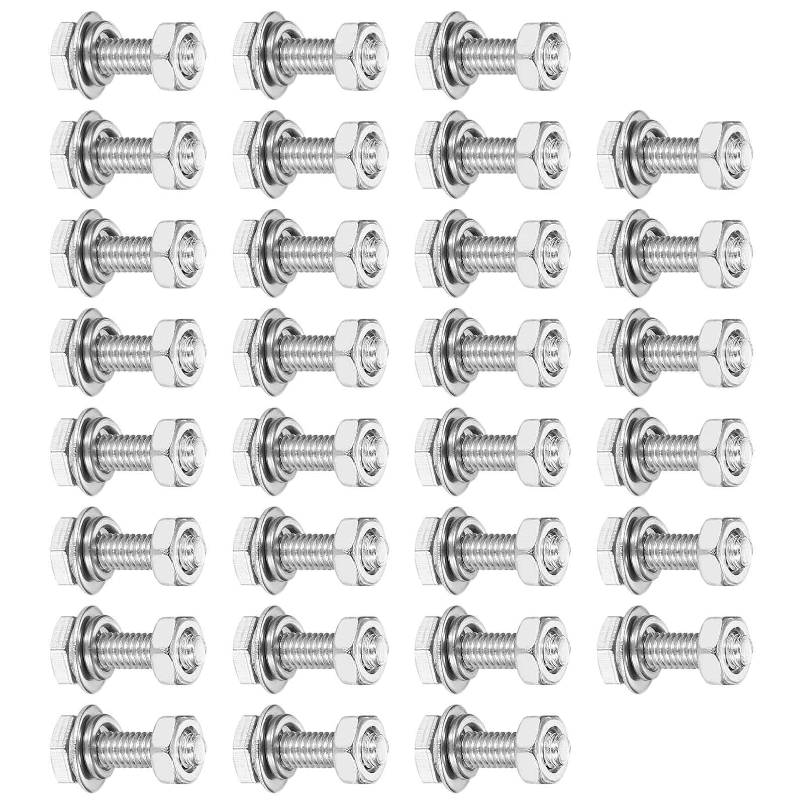 TA-VIGOR M3 x 10mm Hex Screws Bolts, Nuts, Flat & Lock Washers Kit 50 Set