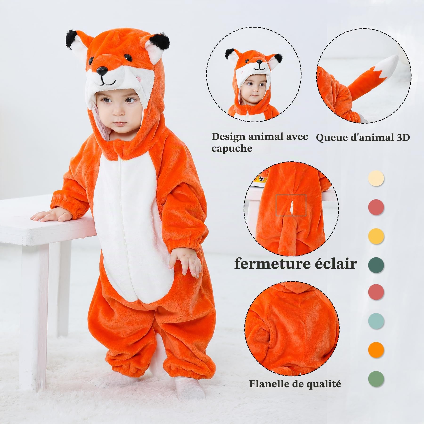 Combinaisons Bébé Animal Onesie pyjama déguisement halloween