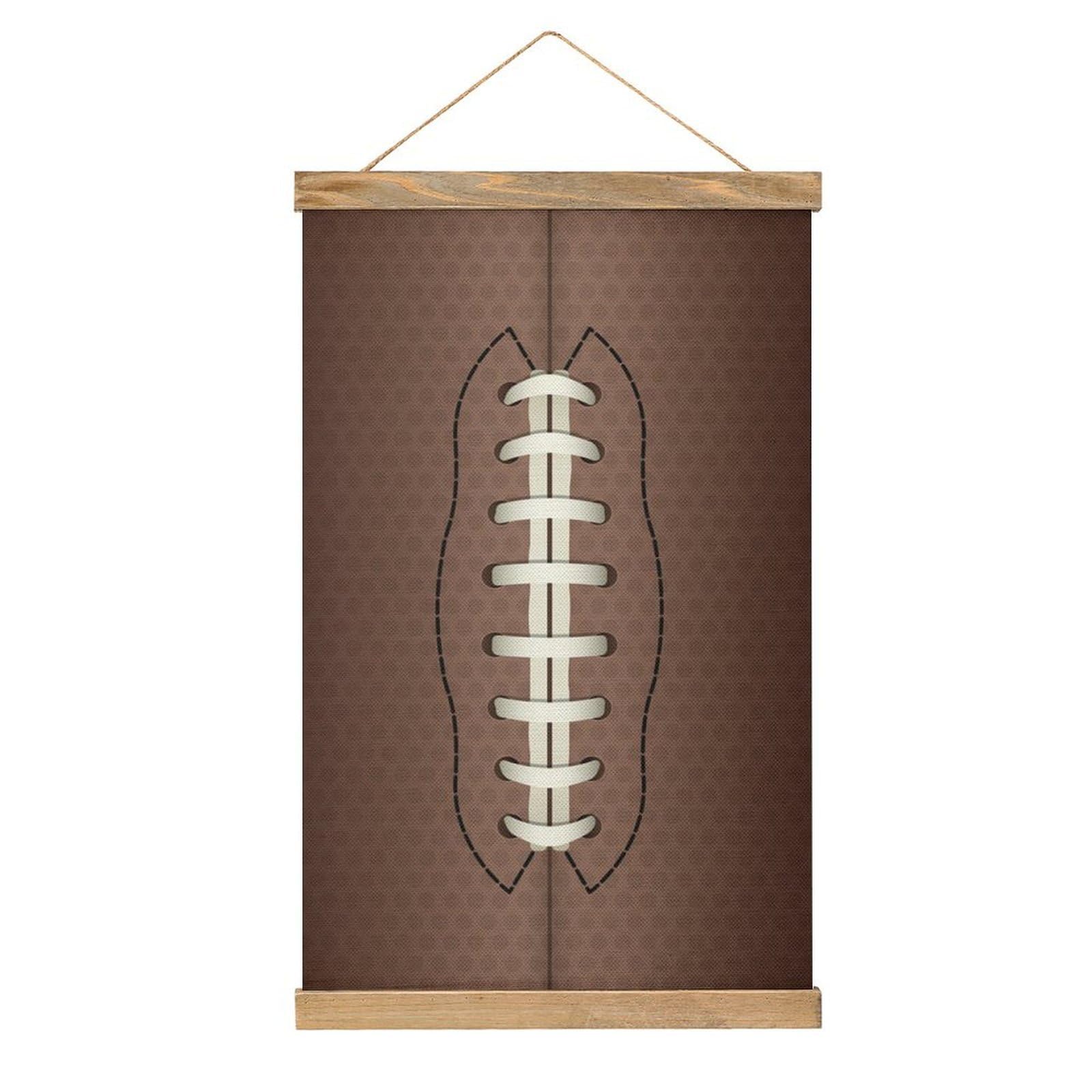 CGSBNGHA American Football Rugby Wall Art Prints Linen Hanging Painting Scroll Paintings Pictures Decor for Home