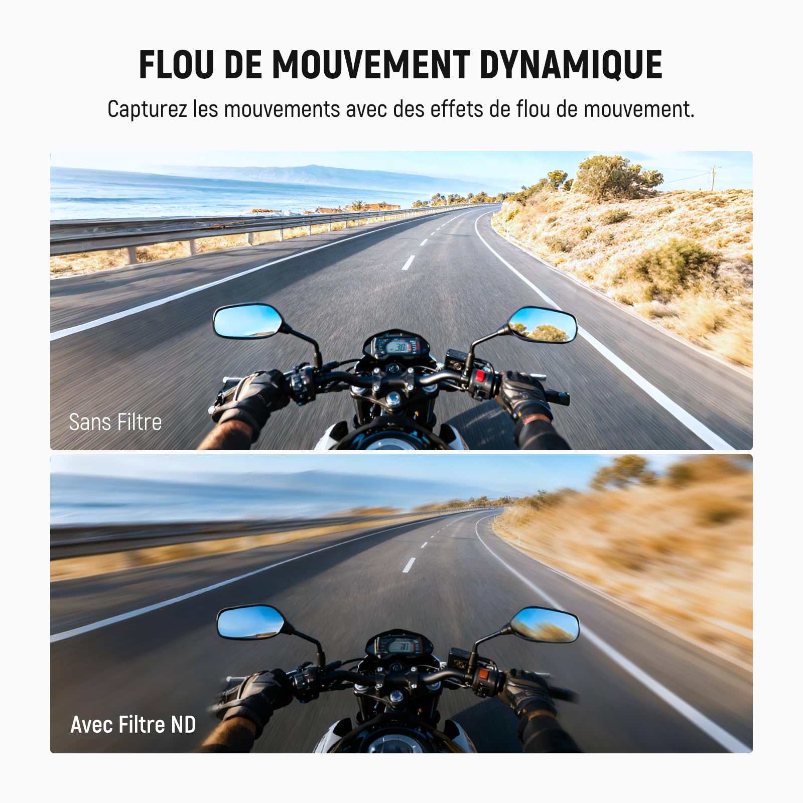 NEEWER Kit filtres ND Compatible avec DJI Osmo Nano(ND8/16/32/CPL),Filtre à densité Neutre à Visser, Accessoires en Verre Optique Multicouche avec Protection d'écran,4 Packs