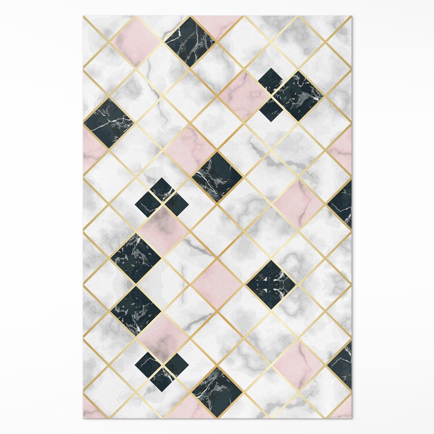 Tapis en vinyle 80x120 cm résistant à la décoloration avec effet beau marbre chic