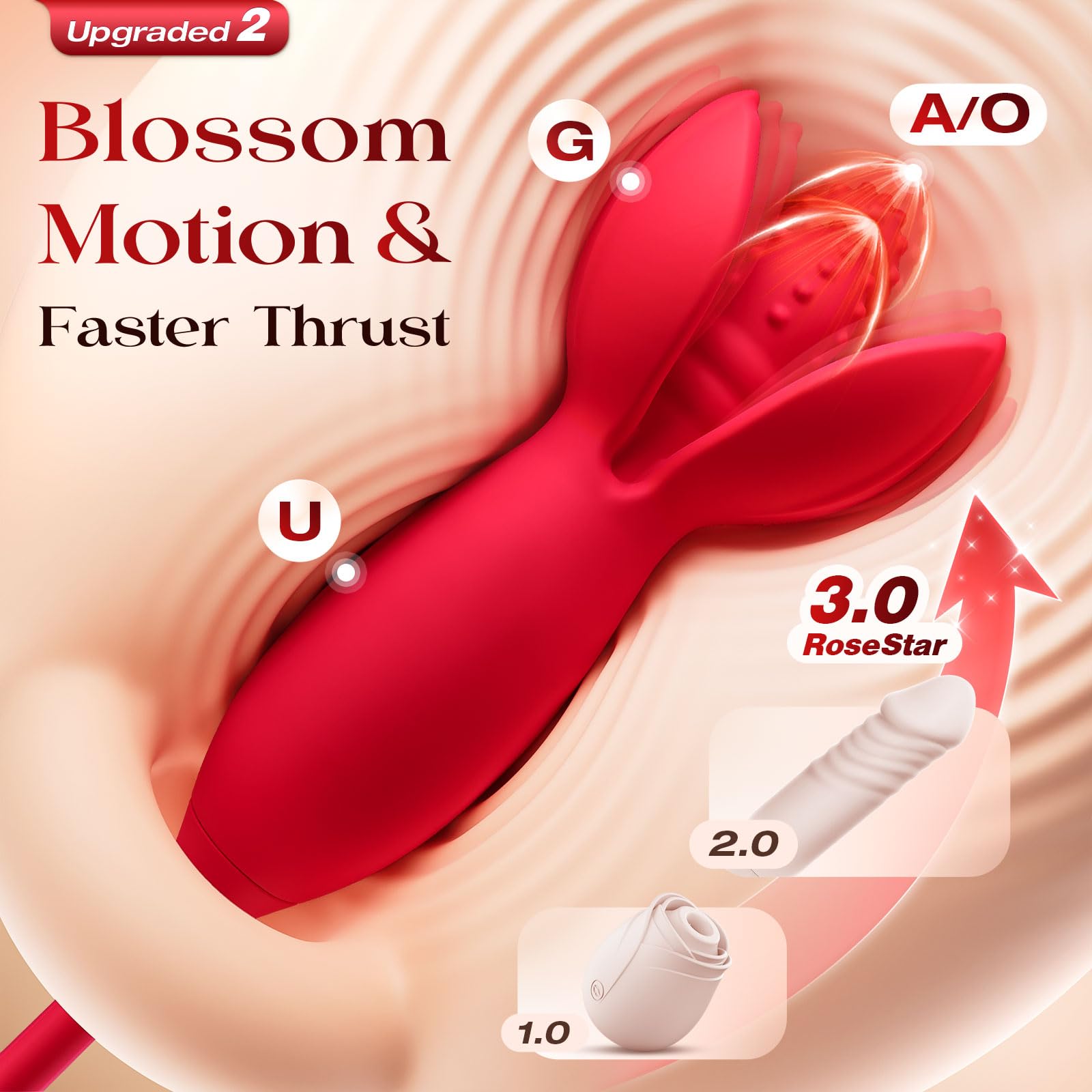 Vibrator Sex Toys for Women - MOOLIGlRL Upgraded Flapping Adult Toys Clitoral Stimulator Vibrater, 10 Modes Female Couples Adult Sex Toy Mini Egg Discreet Vibrators for Clit Nipple Anal Stimulation: Warm Red