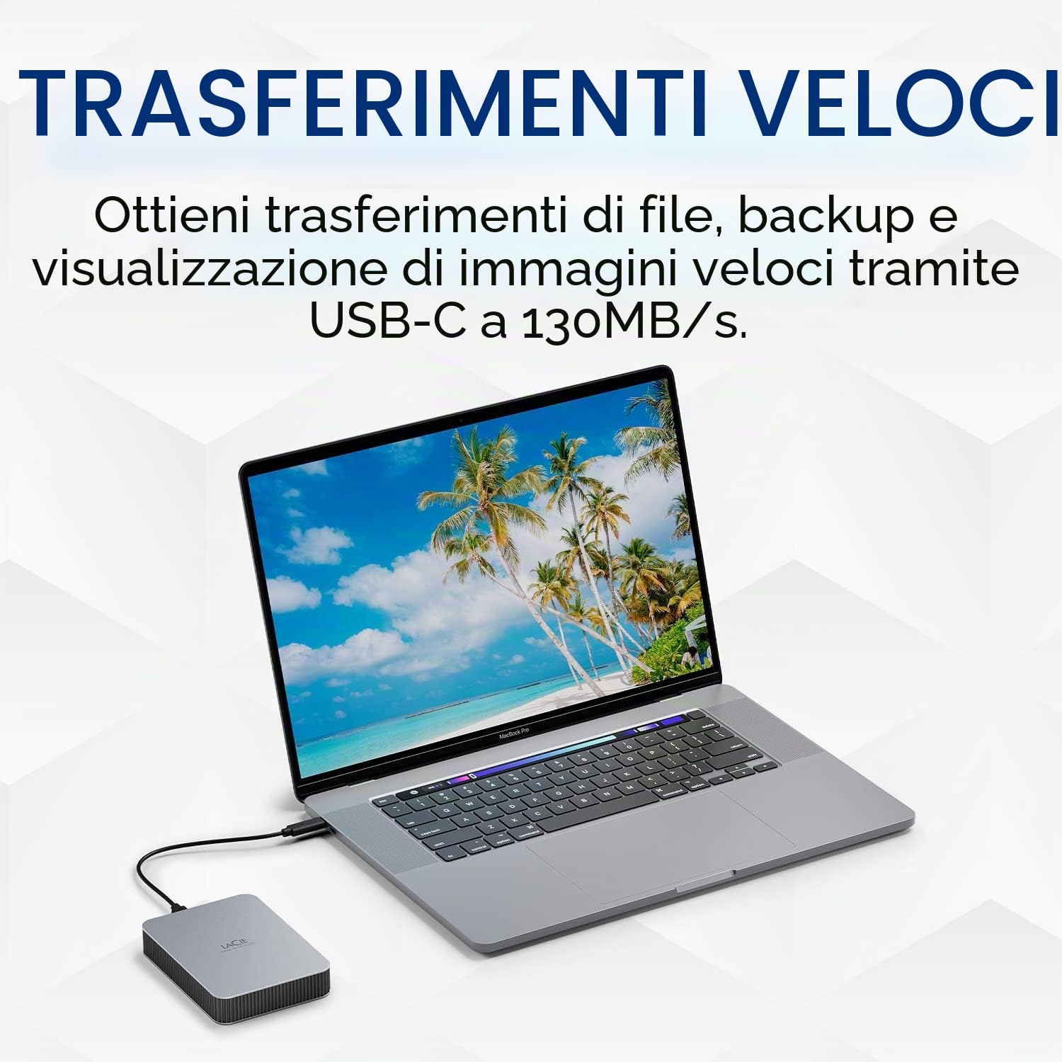 LaCie Mobile Drive 4TB, Hard disk esterno portatile, per PC Mac iPad & iPhone, Data Rescue Service (STLP4000400)