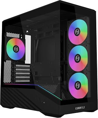 LIANLI Vector V100R Mini Tour PC Case, sans Colonne, Connexion arrière m-ATX/m-ATX/Mini-ITX Carte mère Standard, équipée de 4 Ventilateurs ARGB Standard, V100RMIX, Japonais autorisé
