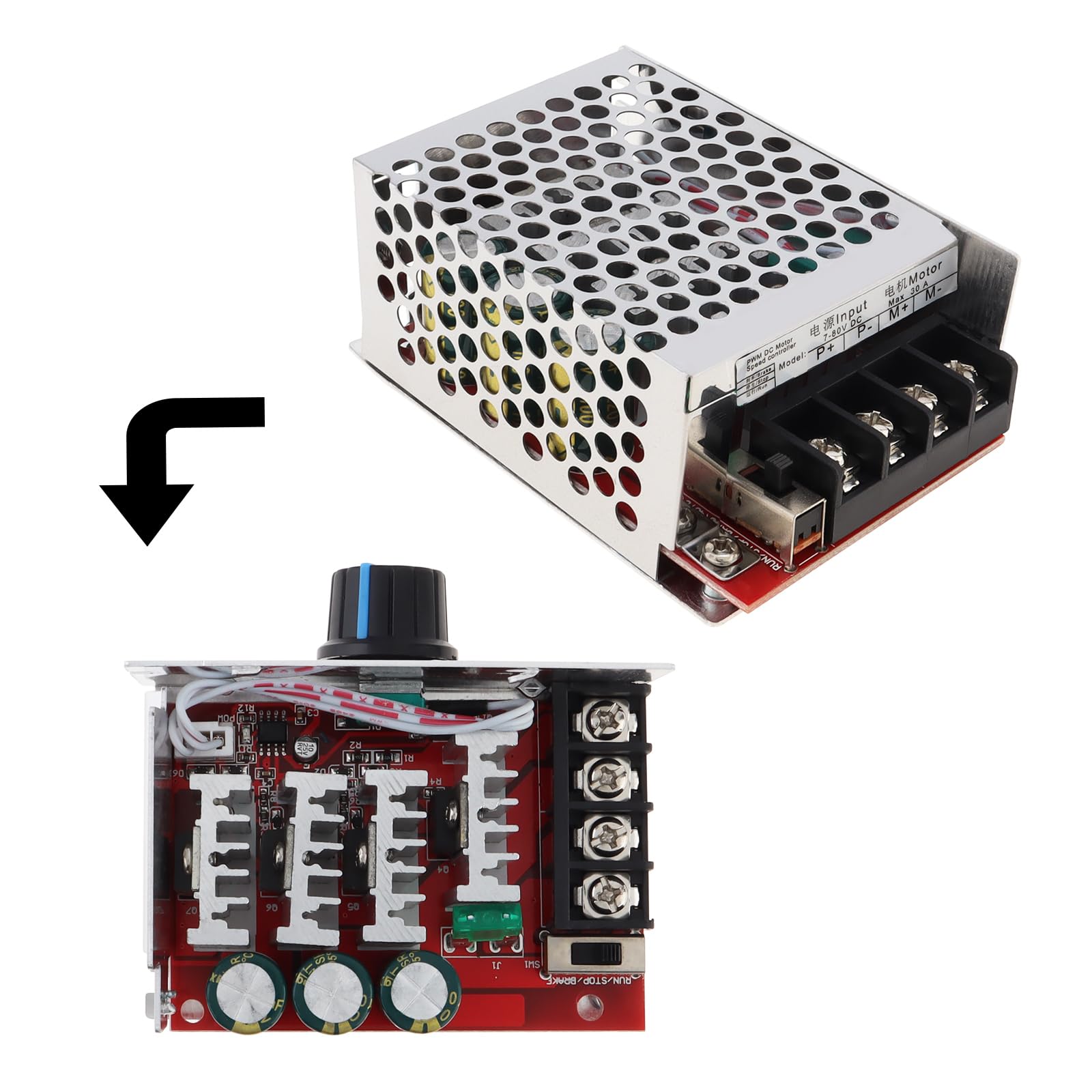 Regolatore Di Velocità PWM Per Motori DC - Display Digitale, 6V-60V 30A, Controllo Preciso