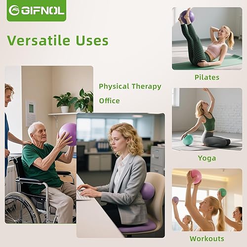 Miniatura 8 de Juego de anillos y pelotas de pilates con bandas de resistencia, equipo de pilates para entrenamiento en casa, anillos de pilates de 14 y 12