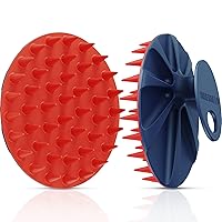 Vista 11 de INNERNEED - Cepillo de champú para el cuero cabelludo con masajeador, limpiador manual para el cuero cabelludo para cabello húmedo y seco, cerdas