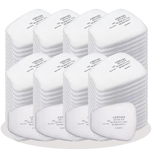 Miniatura 10 de 40 filtros respiradores 5N11 de algodón, filtro de partículas de repuesto para 6200, 6502, 7502, 6800, y respirador serie FF402, filtro de