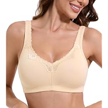 Soft No Padded Non Padded Wirefree Lace Floral BrasBeige,38C