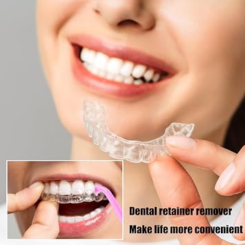 8 Pieces Teeth Retainers Remover Retainer Aligner Removal Tool Kits,Invisible Chew and Remover Tool,5 Colors Clear Aligner Remover Tools for Tooth Cleaning Oral Care Yellow,Rose,Green,Blue