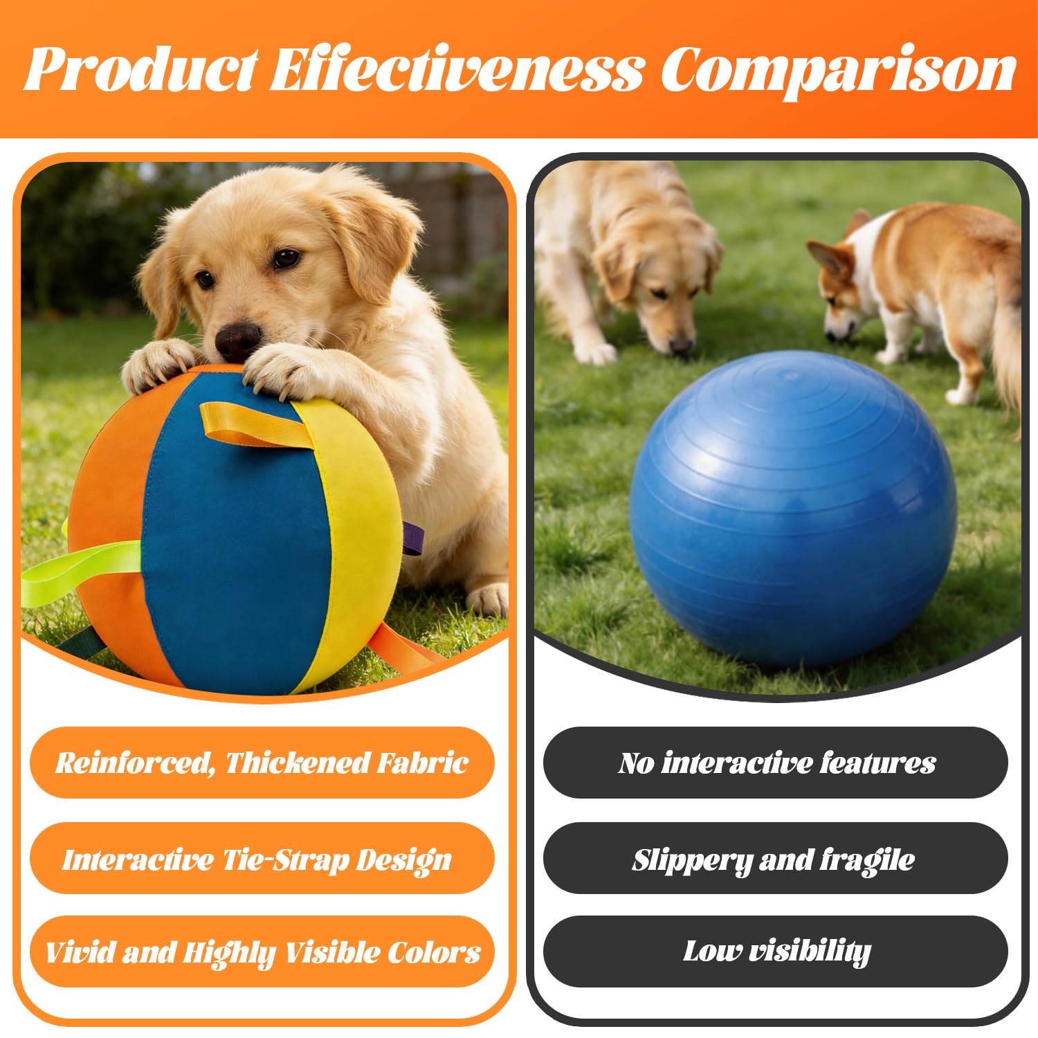 Herding Balle pour chien, Balle de troupeau gonflable, balle interactive et résistantes pour chien, Ballon interactif apaisant, Balle de cheval pour l'extérieur, pour jouer à chien en plein air