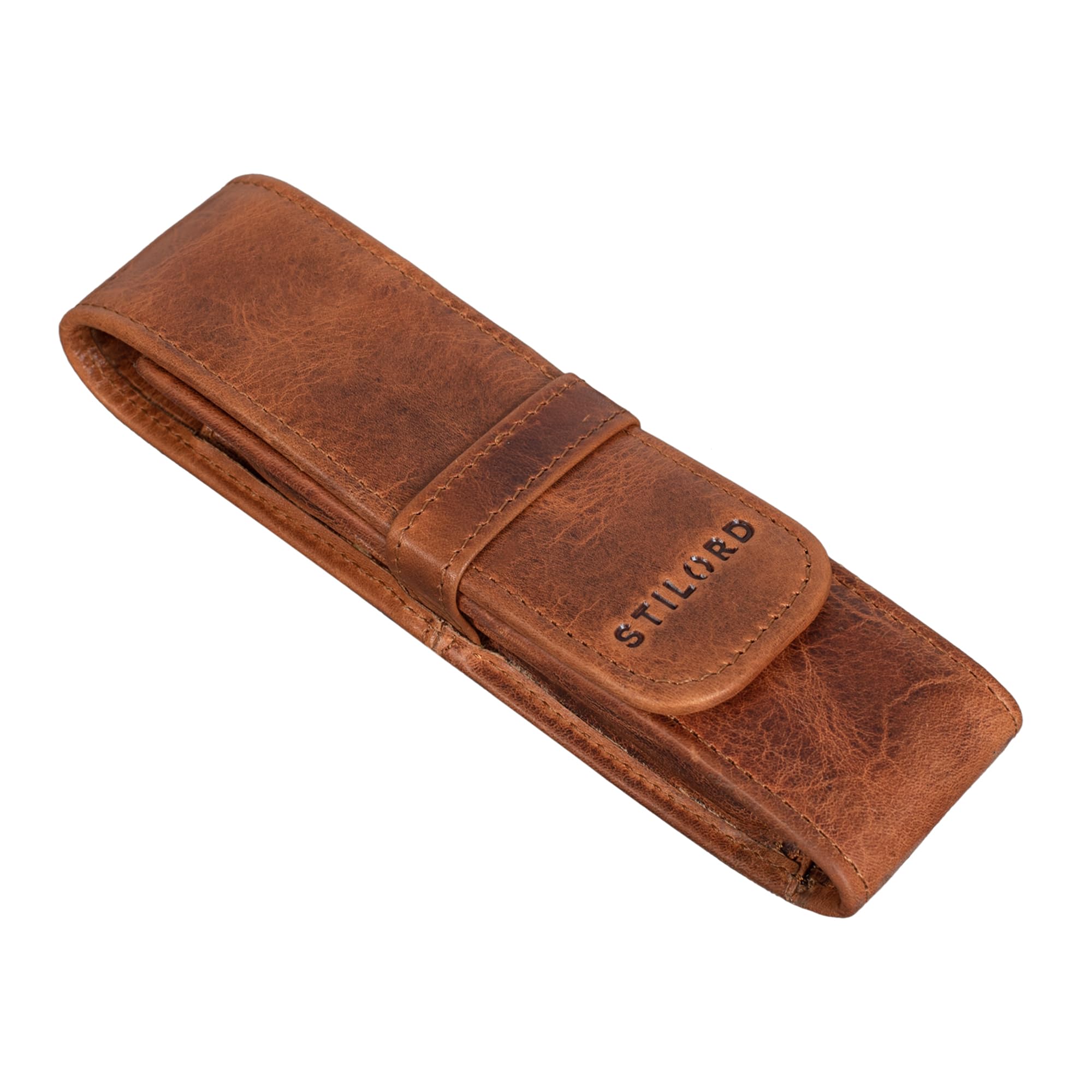 Astuccio In Vera Pelle Londo - Portapenne O Cosmetici Con Cerniera