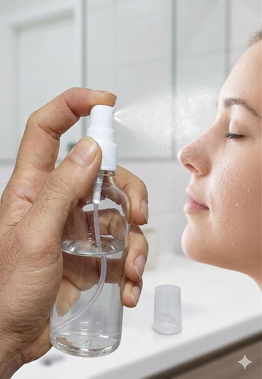 Smartizi 5'li Boş Sprey Şişe Seti (100 ml) - Seyahat, Dezenfektan ve Kolonya İçin Şeffaf Fısfıs Şişe