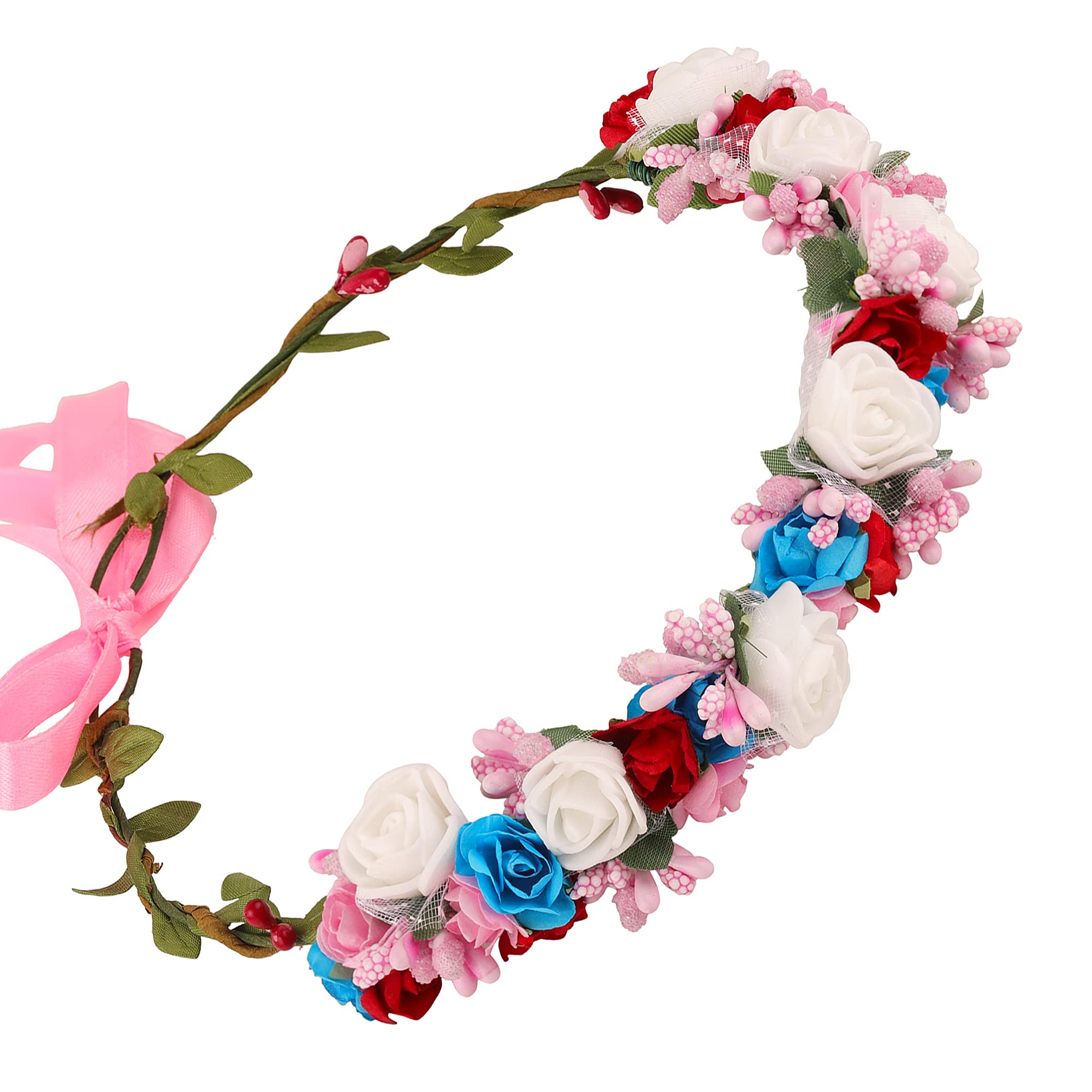 sanjog Adjustable Multicolor Fabric Soft Stic Floral Handmade Tiara (Adults) (B09CKRR25Z) Amazon Price History, Amazon Price Tracker