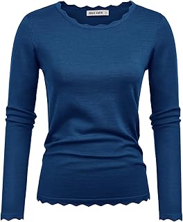 Sponsored Ad - GRACE KARIN Women's High Stretchy Long Sleeve Pullover Sweater Blouse Top