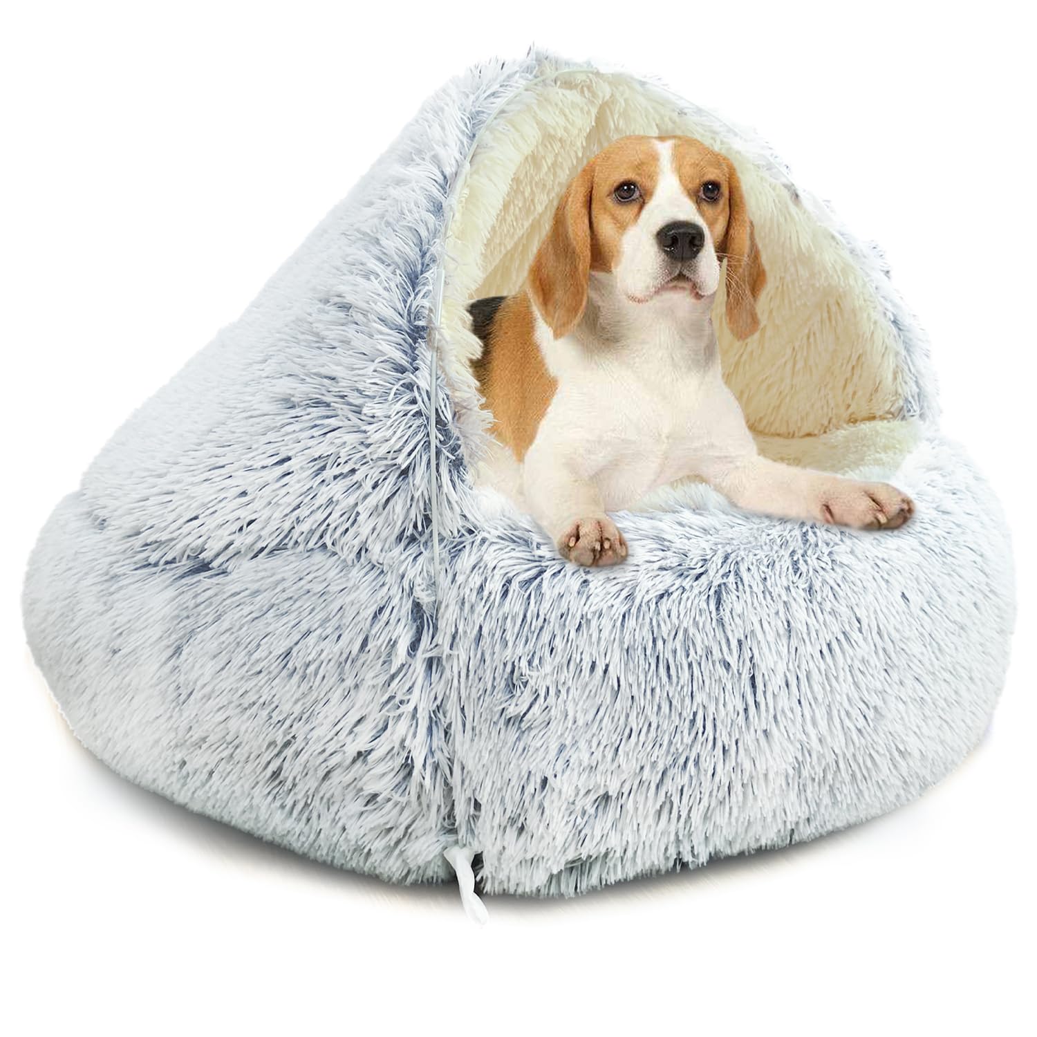 YAGE Letto per Cani 65cm, con Cappuccio e Supporti - Letto per Animali Domestici Soffice e Calmante, Adatto per Animali di Peso Inferiore a 10kg con Rivestimento Rimovibile e Lavabile, Letto per