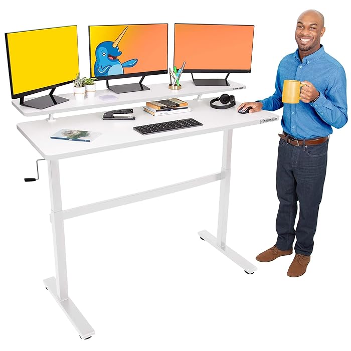 Buy Stand Steady Tranzendesk 55 Inch Standing Desk with ClampOn Shelf
