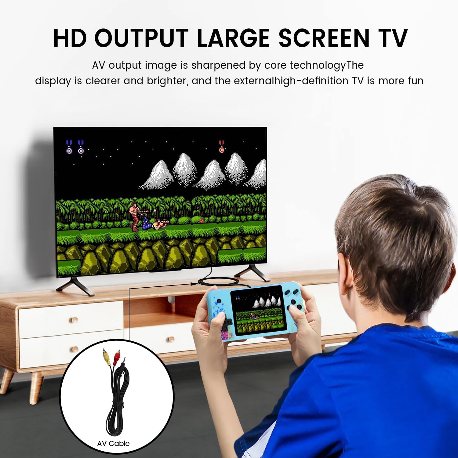 3.5" HD Screen Handheld Game -Preloaded 800 Retro Video Games, 2025 New Portable Gaming Player for Birthday Home Travel Xmas Gift (Blue) image 5 of 7 B0F4JH7CW3
