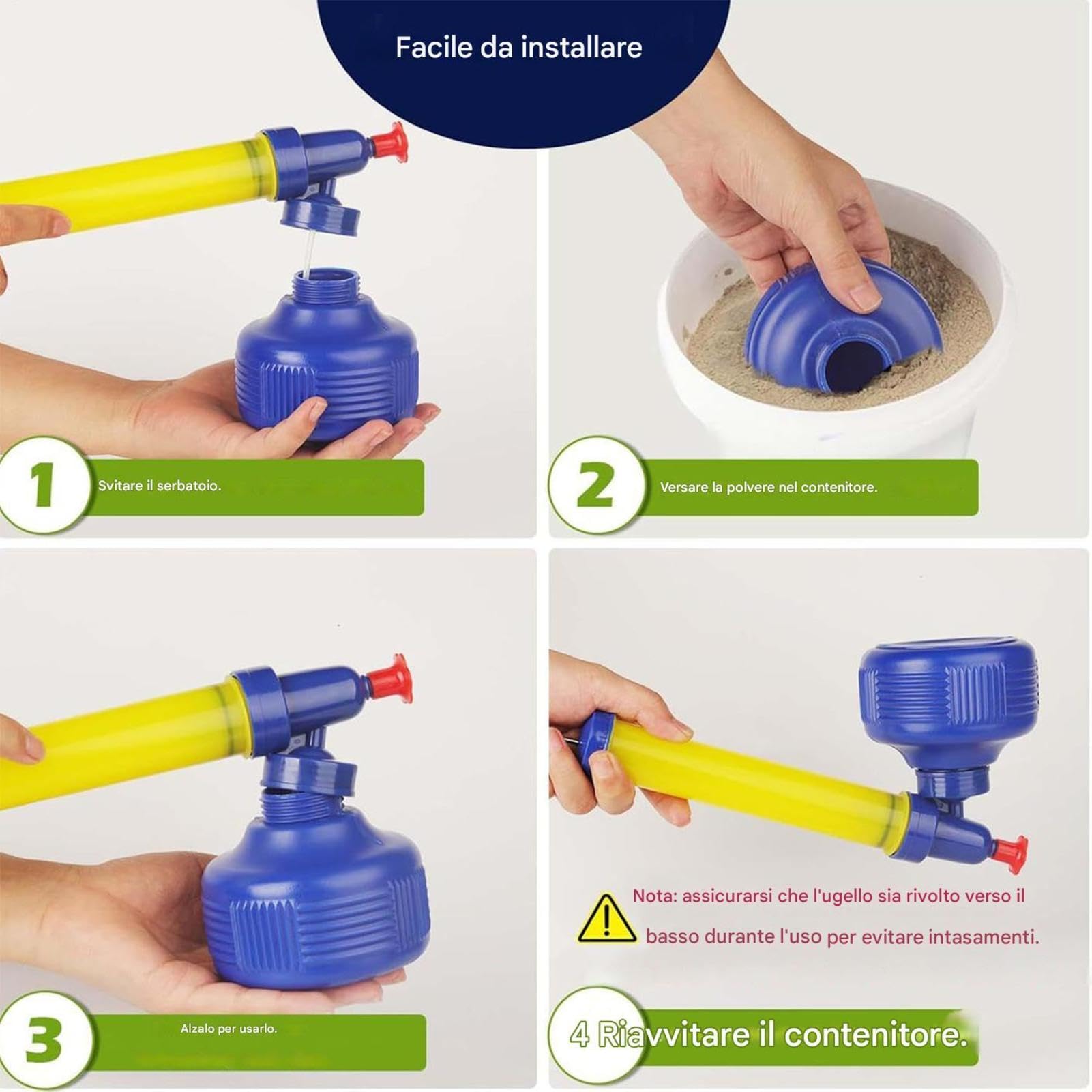 Spolverino Per Terra Di Diatomee - Spruzzatore Di Polvere Riutilizzabile Da 27 Cm, Strumento Applicatore Per Il Controllo Dei Parassiti Del Giardino, Di Flaconi Per Spolverare Regolabile |