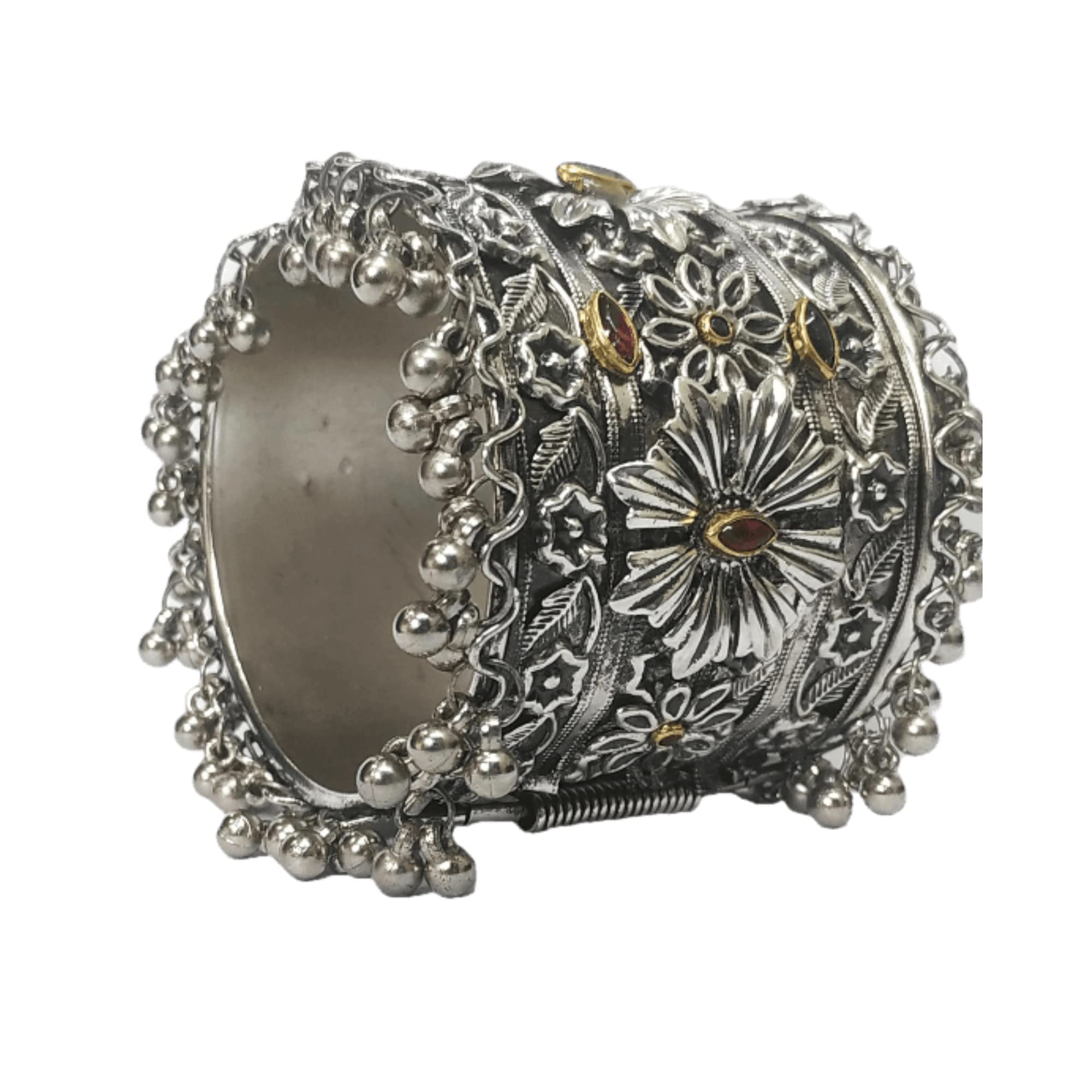 Dulcett India Oxidised Bangles For Women, Oxidised Cuff Bracelet, Kada For Women, Silver Bangle, Bangle for Girls, Silver Kada for Women & Girls, Traditional Hand Cuff Bracelets for Women and Girls (B0C3ZZJRVB) Amazon Price History, Amazon Price Tracker