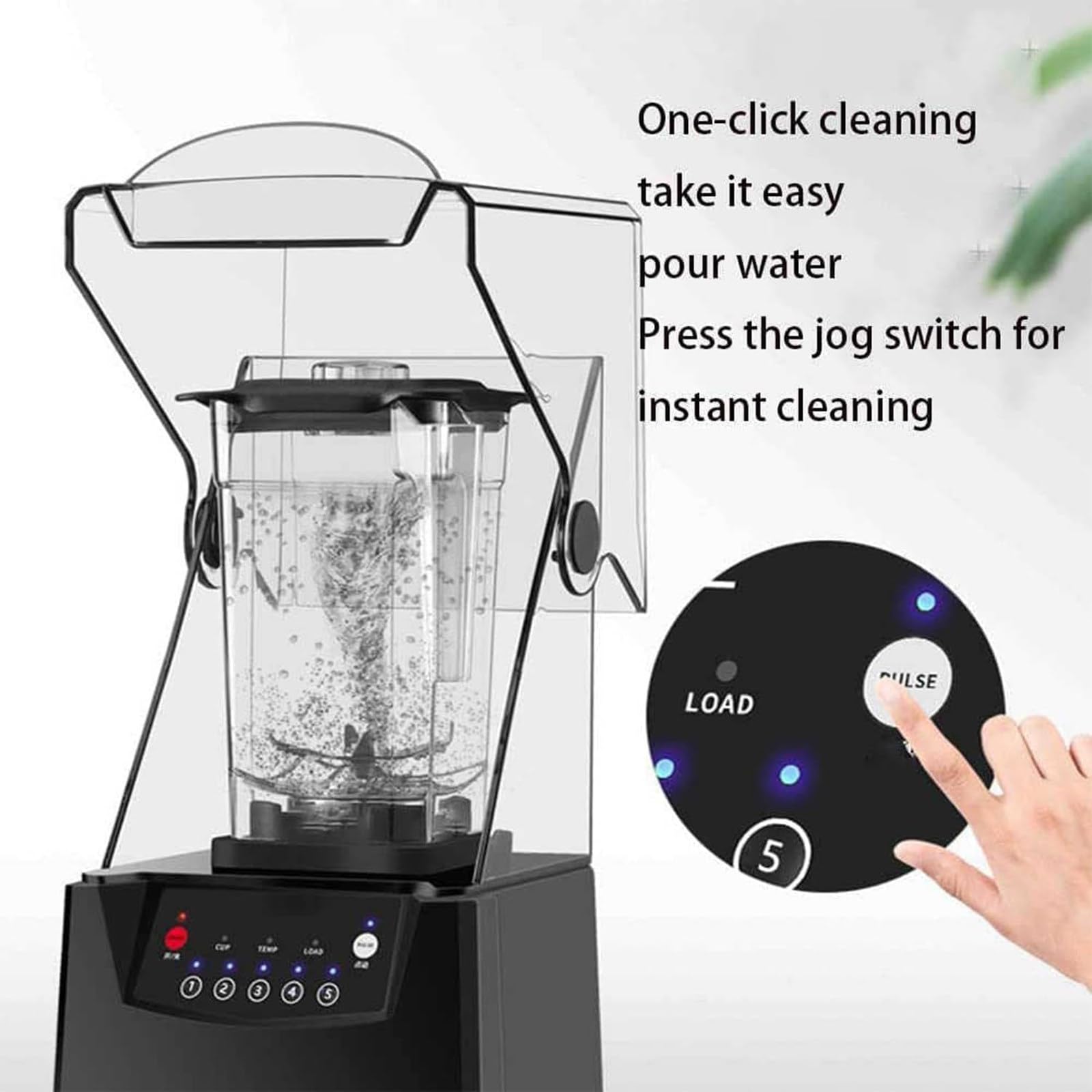 Frullatore per Ghiaccio insonorizzato, Tritatutto, frullatore, spremiagrumi Professionale, Mixer da Bar, insonorizzato, ad Alte Prestazioni, Produzione Intelligente