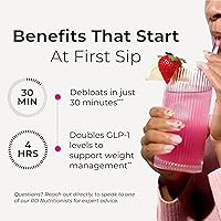 Vista 5 de HUM Flatter Me Suplemento de fibra para mujeres y hombres, prebióticos y enzimas digestivas para apoyar el peso y la hinchazón, la salud digestiva