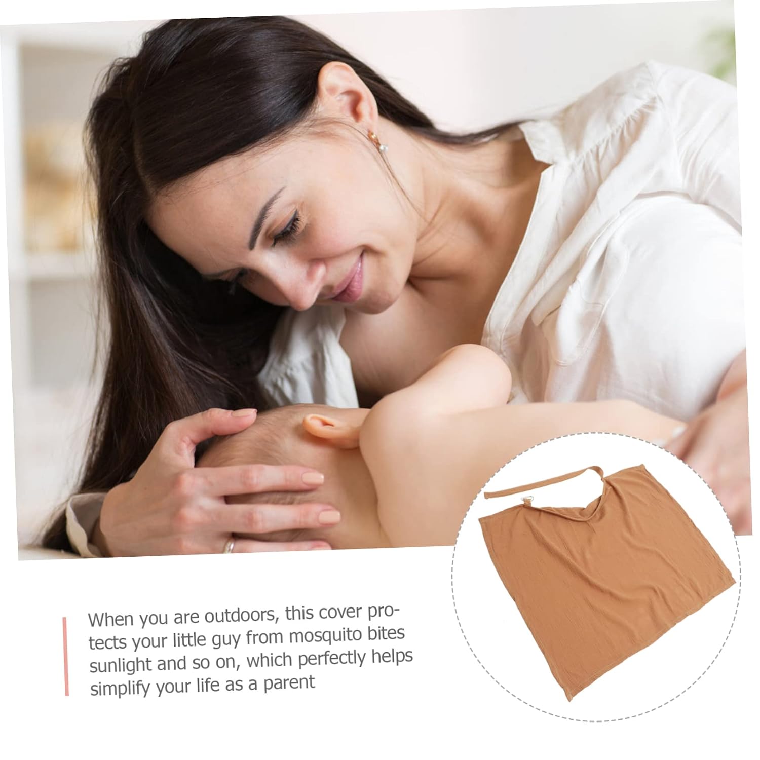GARVALON Breastfeeding Cotton Nursing Cover Apron for Comfortable Feeding Multi Functional and Washable for Moms for Go Use