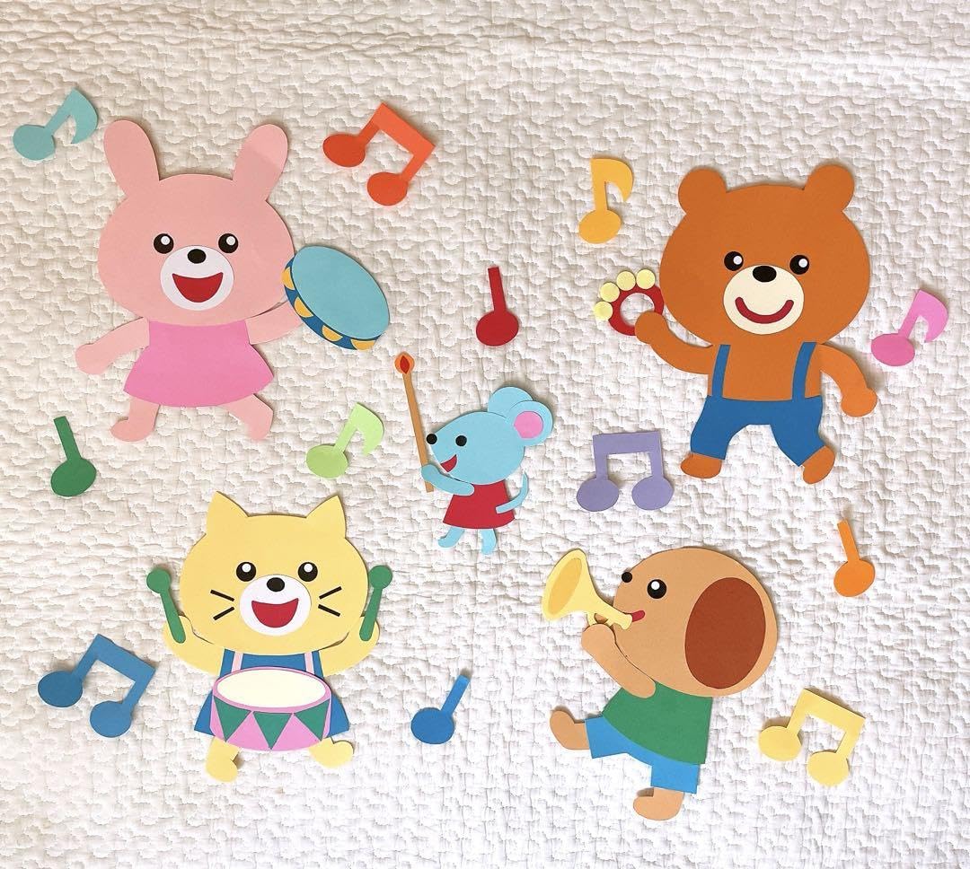 Amazon.co.jp: 壁面飾り 夏 秋 音楽会 動物 : DIY・工具・ガーデン
